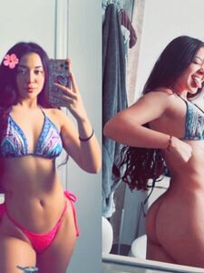 Heiße kolumbianische Frau mit einem dicken, runden Hintern