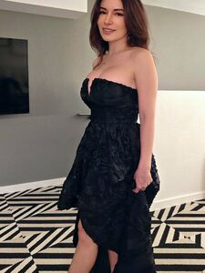 Alinity teasing in Gorgeous Black Dress