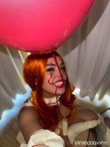 Valkyrae cosplay pics as Pennywise
